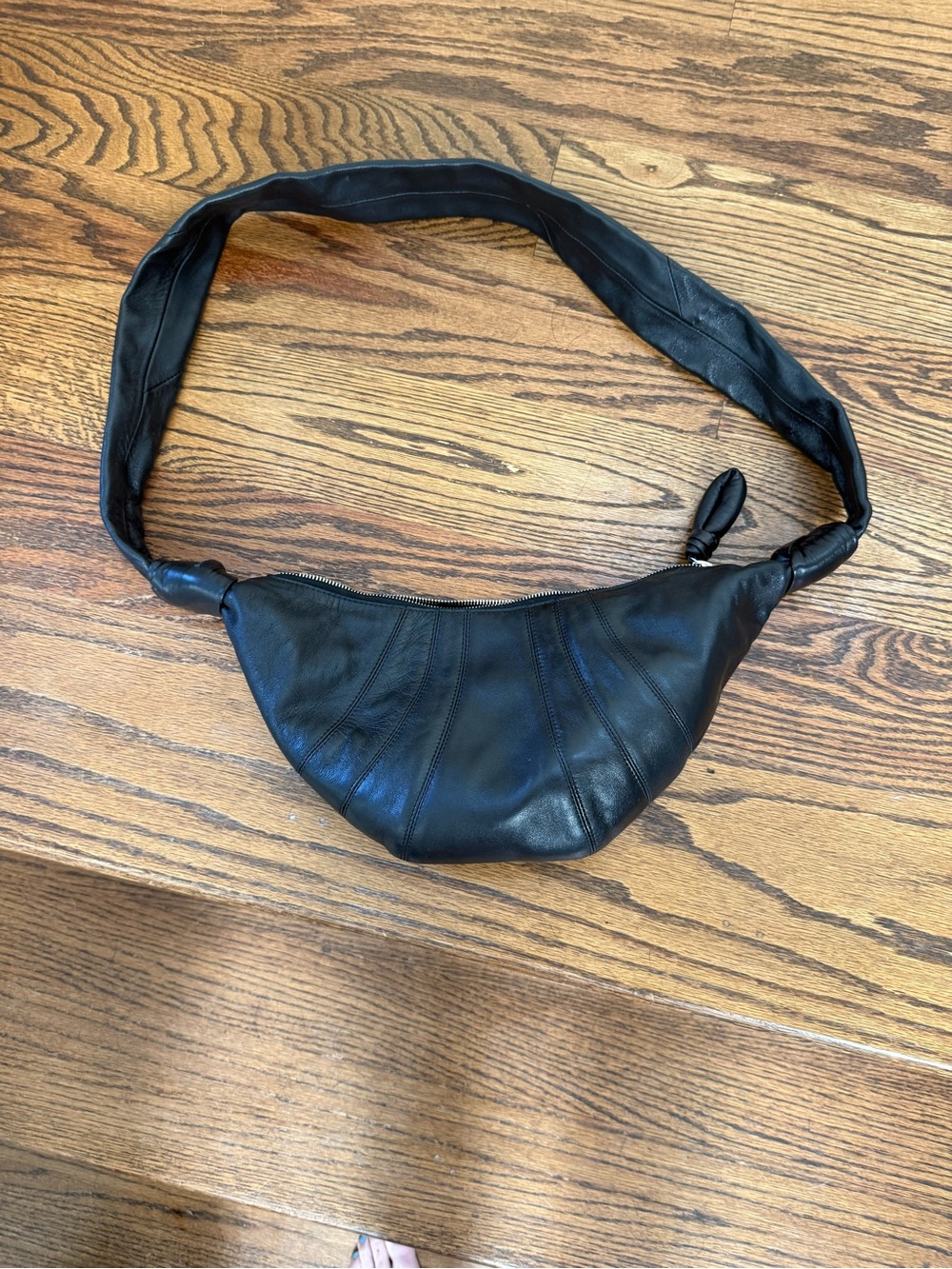 Lemaire Croissant Bag Small Black Leather EUC